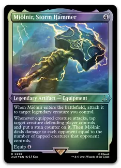 Mjolnir, Storm Hammer (Foil Etched) #258 (NM) Assassin's Creed ACR Magic MTG - Image 1