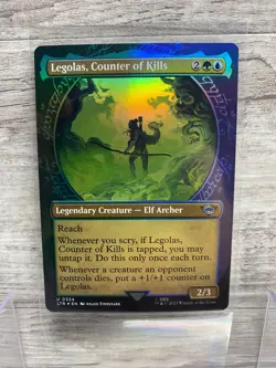 Magic the Gathering Lord of the Rings Showcase FOIL Legolas, Counter of Kills - Image 1