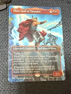 MTG Borderless "Thor, God of Thunder" - Marvel Super Heroes Set - Image 1
