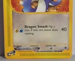 Dratini 107/165 Expedition Base Set Vintage E-Reader Pokemon TCG Card LP - Image 3