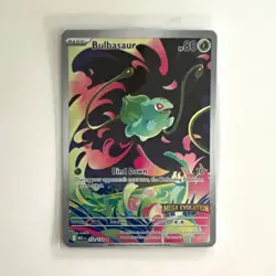 Pokemon TCG Bulbasaur 1/12 ME01 Mega Evolution Promo Full Art Holo English 2016 - Image 1