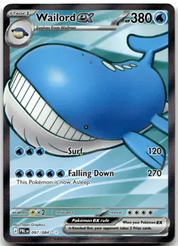 Wailord ex 097/084 Holo Ultra Rare Pitch Black Near Mint - Image 1