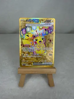 Pokemon TCG Pikachu ex 247/191 Sv08 Surging Sparks Hyper Rare Full Art Holo NM - Image 1
