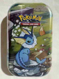 Pokemon Scarlet & Violet Prismatic Evolutions Mini Tin Vaporeon New Sealed - Image 1