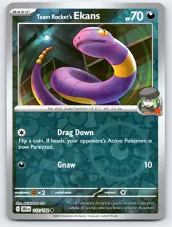 TEAM ROCKET'S EKANS DESTINED RIVALS 112/182 REVERSE HOLO NM A3707 FREE S&H - Image 1
