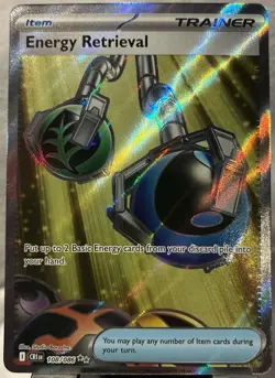 🔥 Pokemon TCG Energy Retrieval 108/86 Trainer Full Art Chaos Rising NM EN UR 🔥 - Image 1