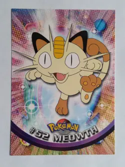 Meowth #52 Topps TV Animation Edition Black Label Pokemon Card - Image 1