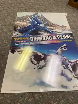 Pokemon TCG Diamond & Pearl Poster Dialga Palkia 2007 36" x 24" - Image 2