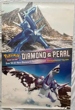Pokemon TCG Diamond & Pearl Poster Dialga Palkia 2007 36" x 24" - Image 3