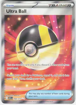 Ultra Ball 264/217 Ultra Rare Ascended Heroes Pokemon Holo Near Mint - Image 1