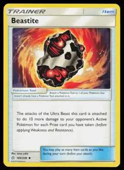 Beastite 185/236 Uncommon Cosmic Eclipse Pokemon Lightly Played - Image 1