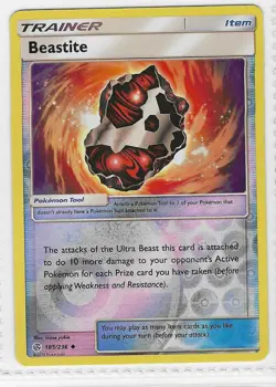 Beastite 185/236 Uncommon Cosmic Eclipse Pokemon Reverse Holo Near Mint - Image 1