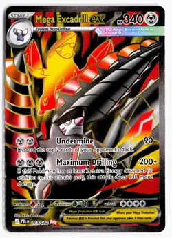 Mega Excadrill ex 103/084 Ultra Rare Pitch Black Pokemon Holo NM - Image 1