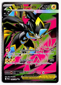 Mega Zeraora ex 098/084 Ultra Rare Pitch Black Pokemon Holo NM - Image 1