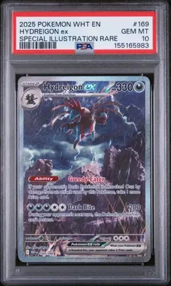 PSA 10 Hydreigon EX 169/086 Pokemon White Flare Special Illustration Rare SIR - Image 1