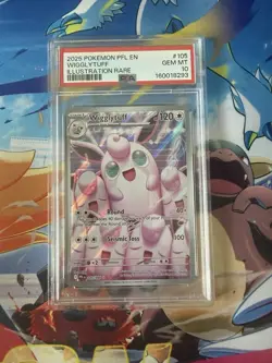 Pokemon TCG Wigglytuff PFL 105/094 PSA 10 Illustration Rare Phantasmal Flames - Image 1