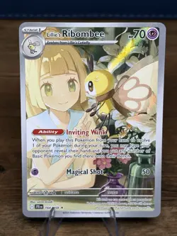 The Pokemon Company Lillie's Ribombee 164/159 Sv09 Illus Rare Full Art Holo Eng - Image 1