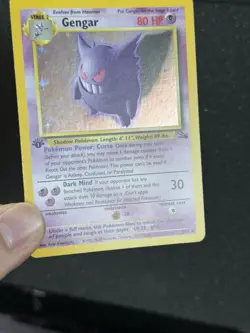 Pokemon Gengar 5/62 1st edition Holo Fossil - Image 4