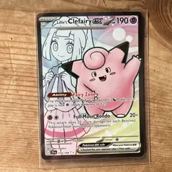 Pokemon TCG Lillie's Clefairy ex 173/159 Ultra Rare Full Art Holo English - Image 1