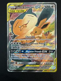 2019 Pokemon Eevee & Snorlax Tag Team Gx Sun & Moon Black Star Promo SM169 🔥🔥 - Image 3