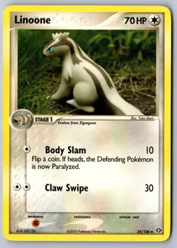 Pokemon: Linoone Uncommon Emerald 34/106 MP - Image 1