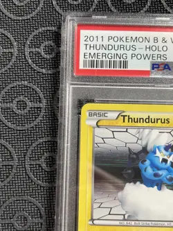 2011 POKEMON BLACK & WHITE EMERGING POWERS #35 THUNDURUS-HOLO PSA 8 NM MINT - Image 3