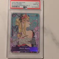 One Piece TCG Black Maria OP08-074 Illustration Box Vol.2 Holo EN PSA 10 - Image 1