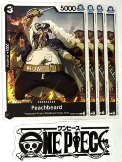 4x One Piece OP09-094 C Peachbeard - English - Playset - TCG - NM/M - Image 1