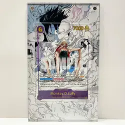 ONE PIECE TCG EXTENDED ART ACRYLIC CASE CARD MONKEY D LUFFY EB02-061 SEC MANGA - Image 1