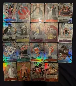 One Piece tcg Card Game 15 Cards Collection Mixed Lot w/ 2 FOILS Included - Image 2