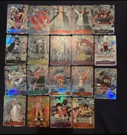 One Piece tcg Card Game 15 Cards Collection Mixed Lot w/ 2 FOILS Included - Image 3