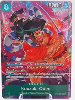 One Piece card OP02-030 SR Oden Kozuki Parallel English - Image 1