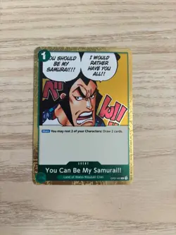 OP01-055 You Can Be My Samurai!! (Pirate Foil) English C NM One Piece TCG Card - Image 1