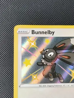 Pokemon - Bunnelby - SV097/SV122 - SWSH Shining Fates - Shiny Vault Card - Image 2