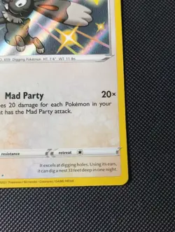 Pokemon - Bunnelby - SV097/SV122 - SWSH Shining Fates - Shiny Vault Card - Image 4