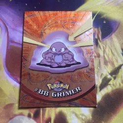 Grimer Pokemon Card HOLO FOIL Topps #88 TV Animation Edition Blue Logo - Image 1