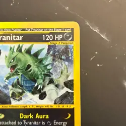 Tyranitar 29/165 Pokemon Card TCG Reverse Holo Rare Moderately Played - Image 4