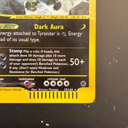 Tyranitar 29/165 Pokemon Card TCG Reverse Holo Rare Moderately Played - Image 5