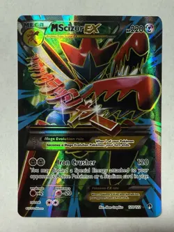 Pokemon M Scizor EX Full Art Ultra Rare Holo Breakpoint Mega 120/122 Card MP - Image 1
