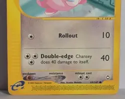 Chansey 69/147 Aquapolis 2003 E-Series E-Reader Vintage Pokemon TCG Card LP - Image 3