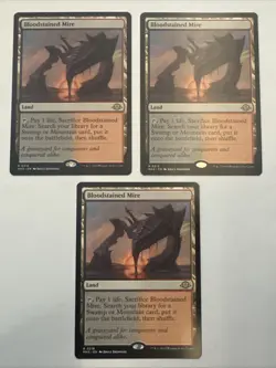 MTG ** 3x BLOODSTAINED MIRE ** Modern Horizons 3 MH3 ** NM ** Fetch Land * MAGIC - Image 1