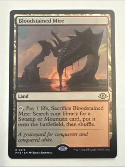 MTG ** 3x BLOODSTAINED MIRE ** Modern Horizons 3 MH3 ** NM ** Fetch Land * MAGIC - Image 3