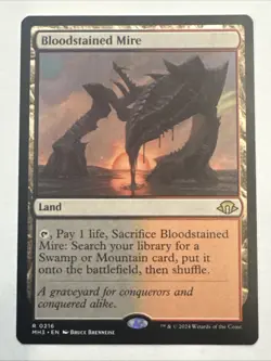 MTG ** 3x BLOODSTAINED MIRE ** Modern Horizons 3 MH3 ** NM ** Fetch Land * MAGIC - Image 5