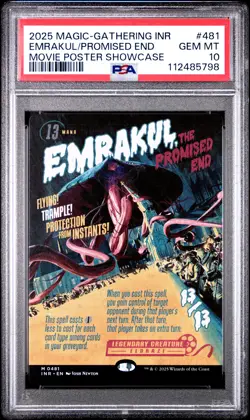 2025 MTG INNISTRAD REMASTERED #0481 EMRAKUL, THE PROMISED END PSA 10 - Image 1