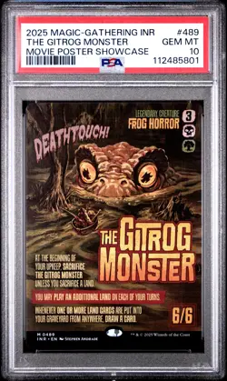 2025 MTG INNISTRAD REMASTERED MOVIE POSTER SHOWCASE THE GITROG MONSTER PSA 10 - Image 1