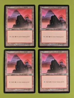 Mountain (344) x4 Urza's Saga 4x Magic the Gathering MTG - Image 1