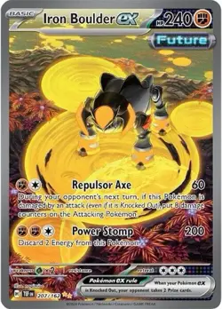 Iron Boulder ex Illustration Rare - Pokemon Temporal Forces 207/162 - Image 1
