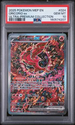2025 POKEMON MEP EN-ME UPC BLACK STAR PROMO #024 ORICORIO ex PSA 10 GEM MINT - Image 1