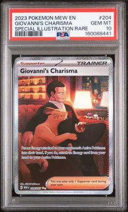 2023 POKEMON MEW EN-151 SPECIAL ILLUSTRATION RARE GIOVANNI'S CHARISMA PSA 10 - Image 1