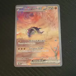 Pokemon TCG Great Tusk EX Scarlet & Violet Base Set Holo Card 246/198 Sir - Image 1